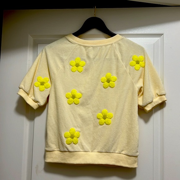 ⭐️⭐️⭐️current air Los Angeles Terry Cloth Cropped Top size small nwot - Picture 6 of 6